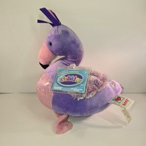 Webkinz Plumfadoodle Flamingo Plush w/Secret Code Ganz Purple Pink Retired Pet